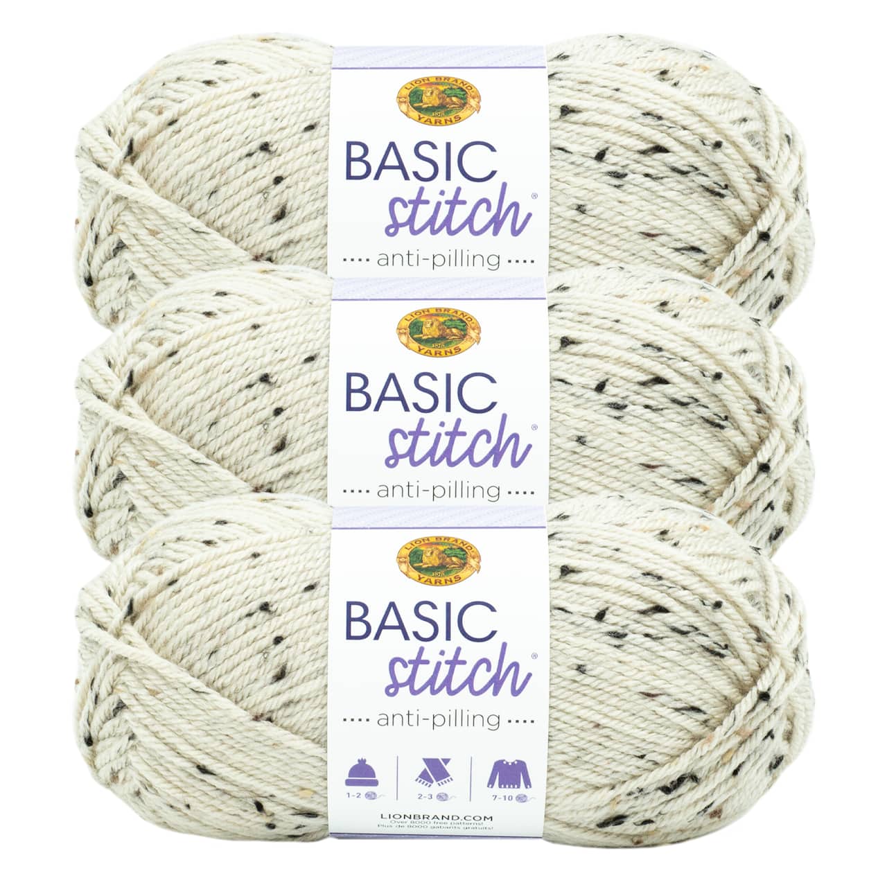 3 Pack Lion Brand® Basic Stitch Anti Pilling™ Yarn	